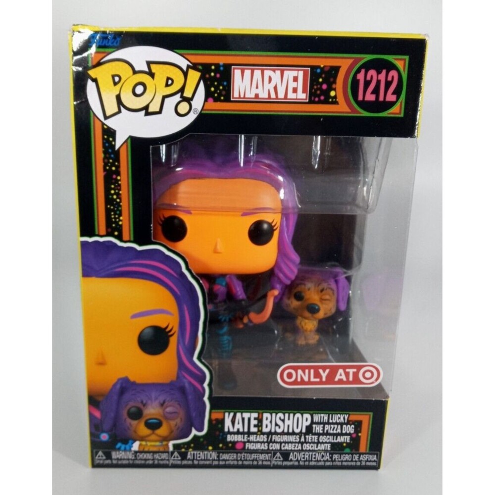 Funko Pop! Marvel #1212 Kate Bishop With Lucky The Pizza Dog (Blacklight) Target